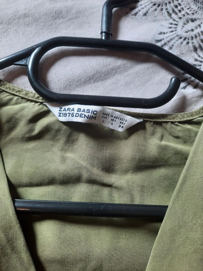 Crop top zara kaki taille L - photo numéro 2