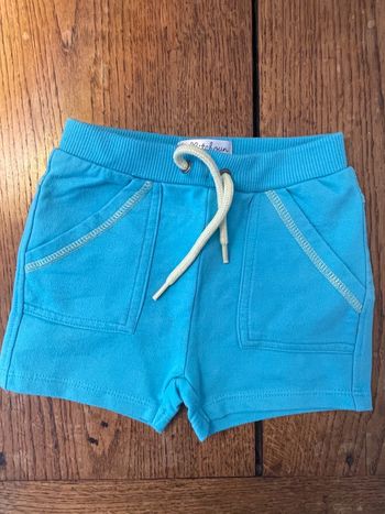 Short bleu turquoise kitchoun 12 mois