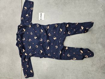 Grenouillère légère bleu bébé fille 6 mois