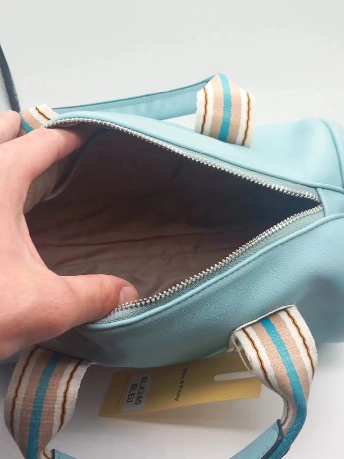Sac à main Max & Enjoy Bleu turquoise en similicuir - photo numéro 6