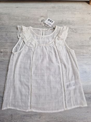 Blouse Naf Naf XS écru neuve avec étiquette