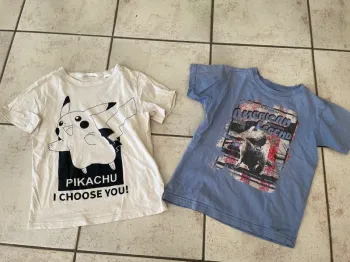 2 Teeshirts manches courtes 110-116cm