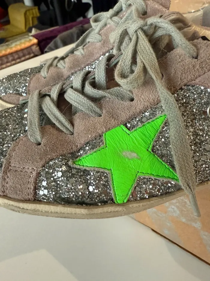 Basket glitter golden goose - photo numéro 5