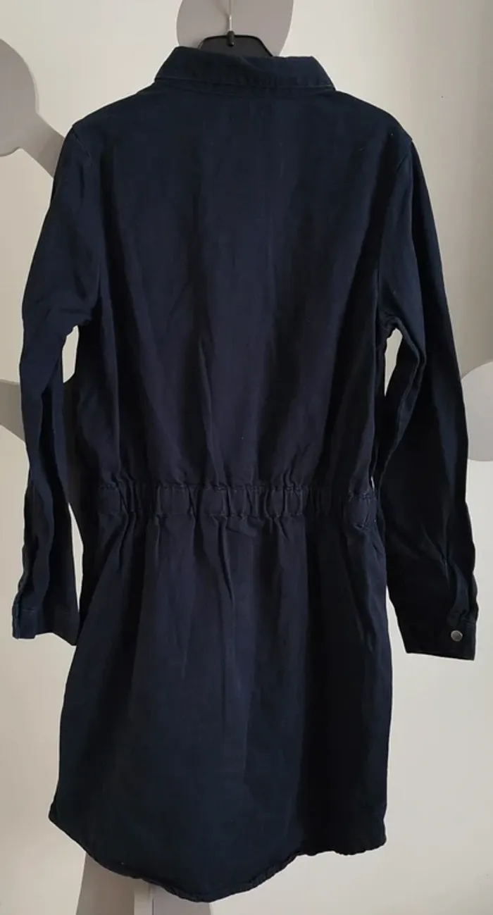 Robe en jean bleu marine manches longues Kiabi taille 12 ans - photo numéro 3