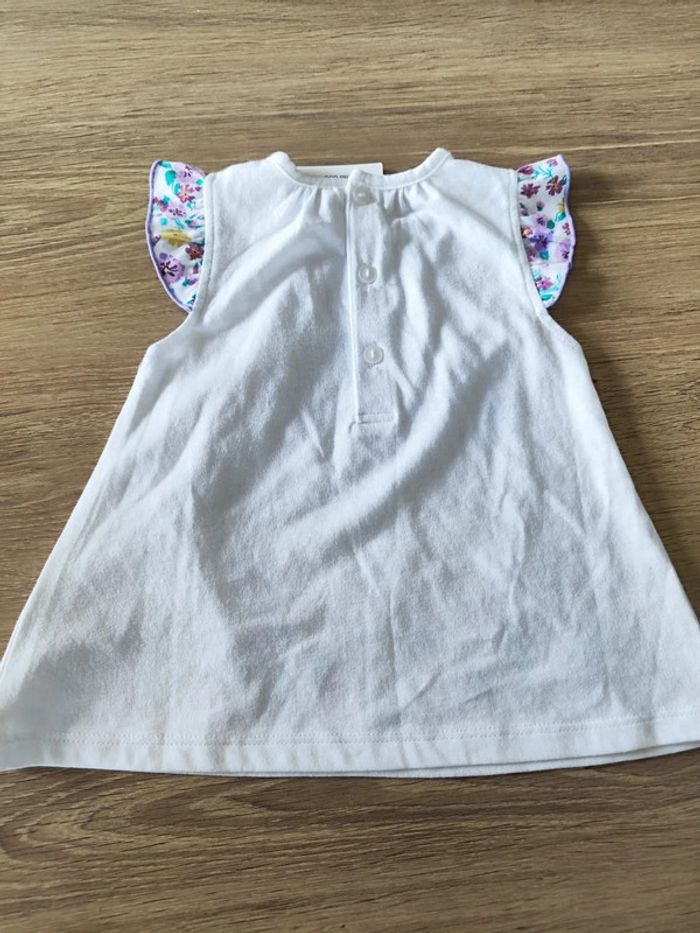 Robe d'été blanche fleuri 12 mois Passiflore Plus Collection - photo numéro 2