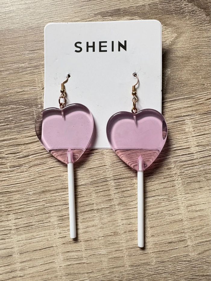 Boucles d’oreilles sucettes cœur Lila SHEIN