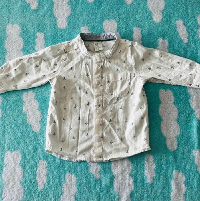 Chemise bébé manches longues 100% coton H&M 4-6 mois