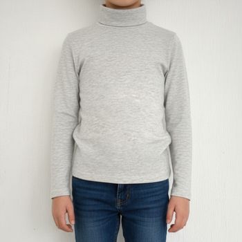 Sous-pull col roulé Okaïdi - Gris chiné - 6 ans (116 cm)