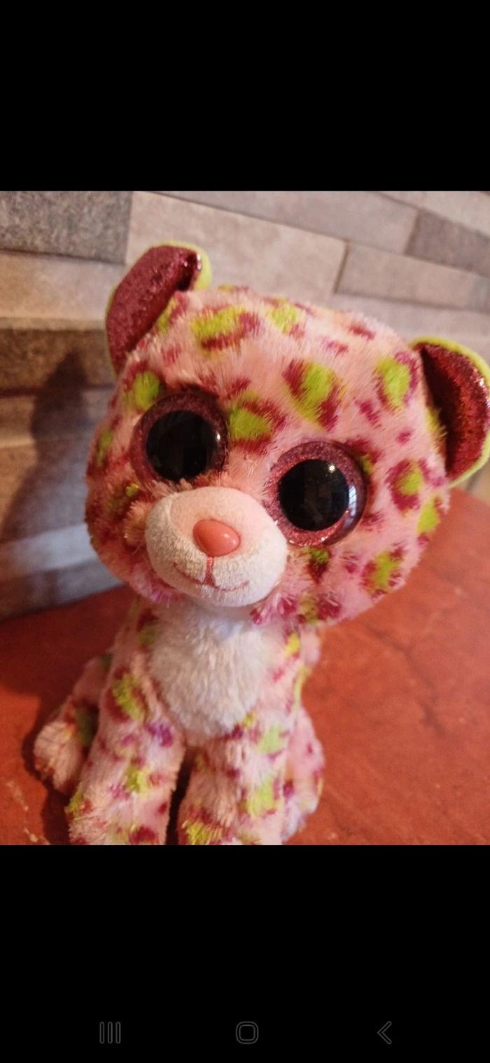 Peluche Ty leopard rose - photo numéro 2