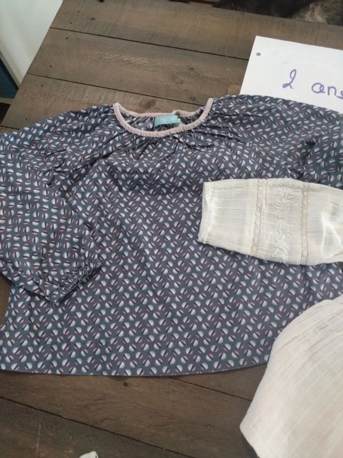 Lot tunique t shirt manches longues bebe 2 ans - photo numéro 3