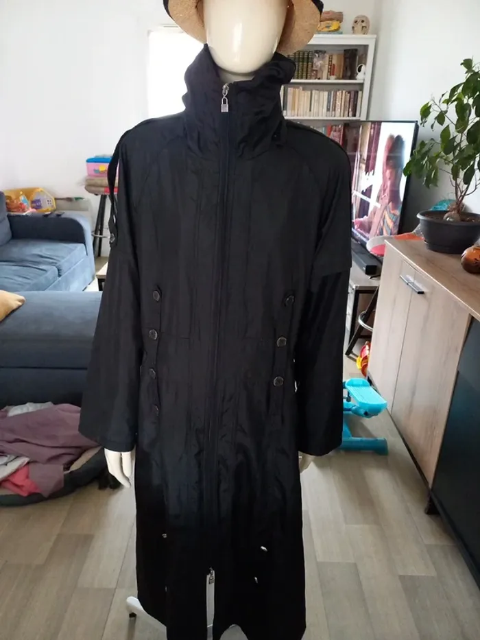 Long manteau noir femme T44 - photo numéro 13