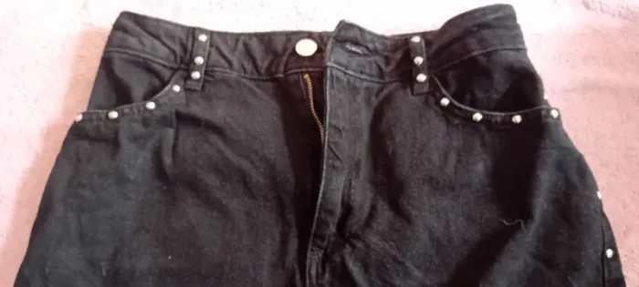 Très joli mini jupe en jean noire taille 38 denim co en parfait état - photo numéro 4