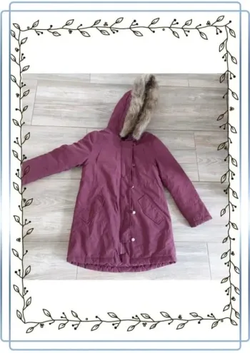 Manteau long chaud bordeaux Mayoral, taille 12 ans 152cm, très bon état