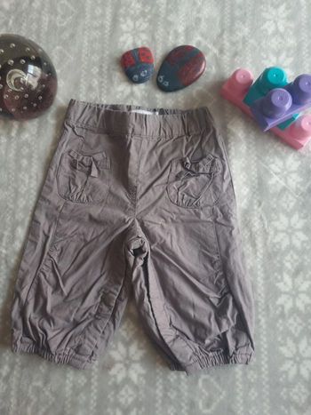 Pantalon bouffant marron -gris