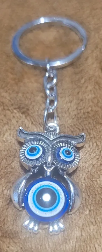 Porte-clés hibou porte-bonheur oeil protecteur