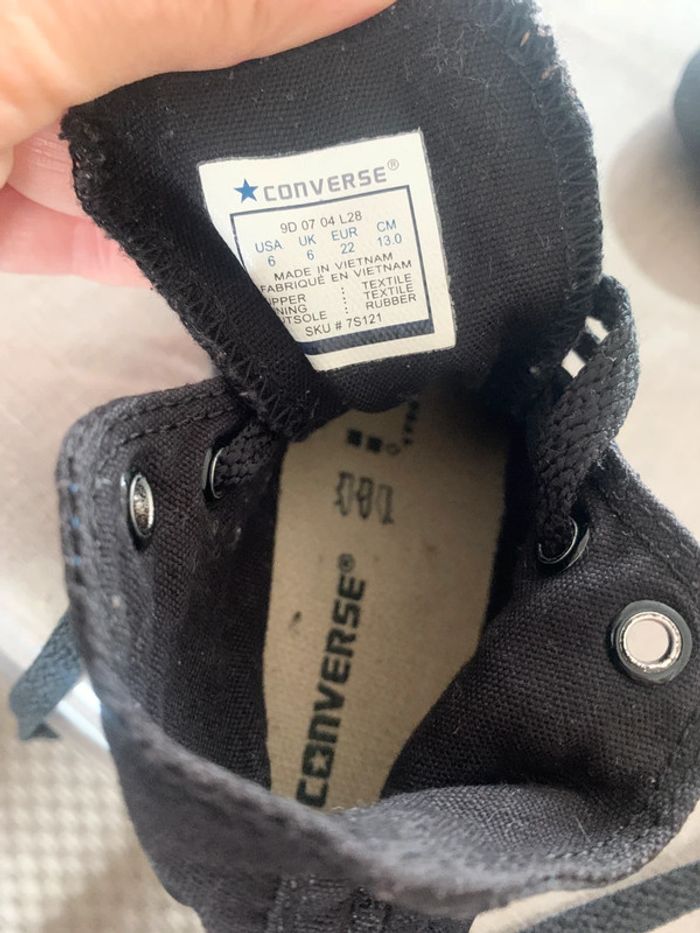 Baskets Converse Noir All Star en pointure 22 - photo numéro 7
