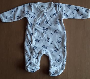 Pyjama Grenouillère velours - 3 mois