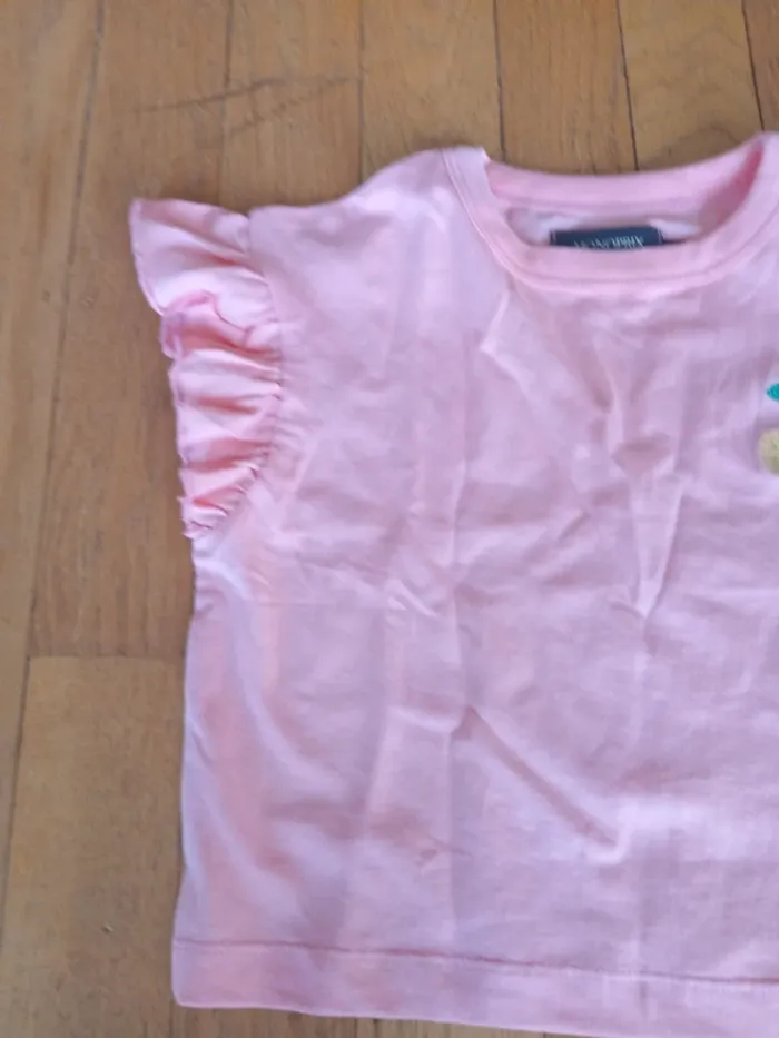 Tee shirt manches courtes filles Monoprix taille 3 ans - photo numéro 5