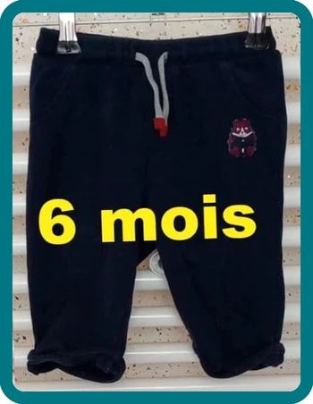 Pantalon bleu marine avec cordon Sergent Major Taille 6 mois