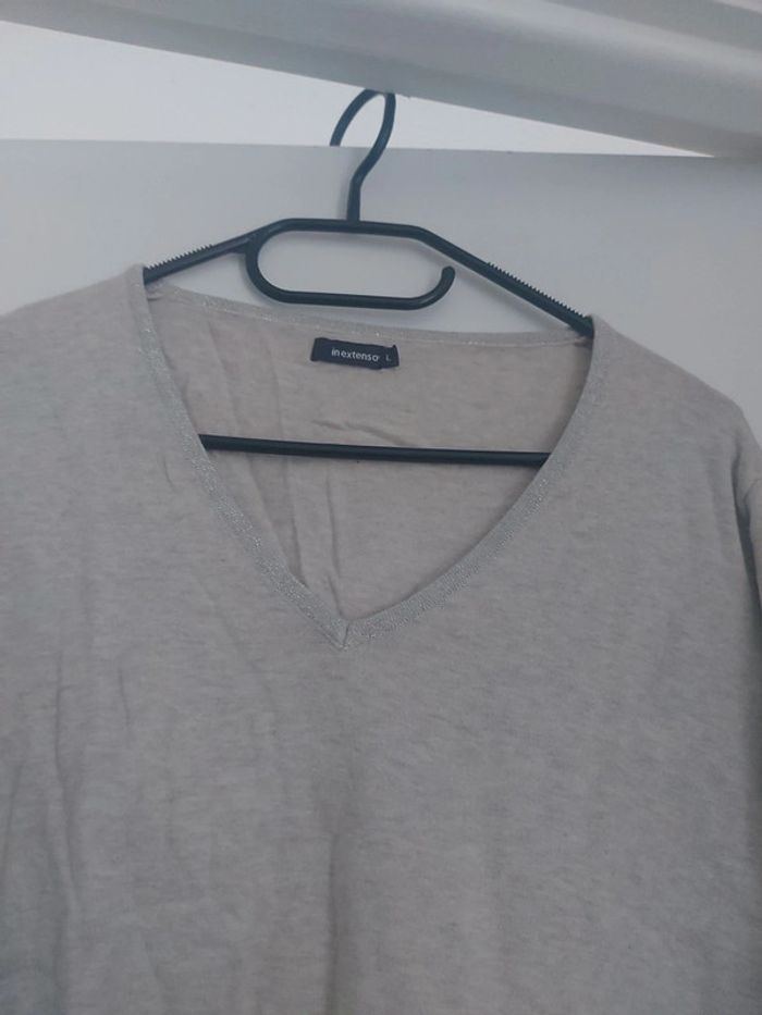 Pull fin femme 40 gris paillettes - photo numéro 2