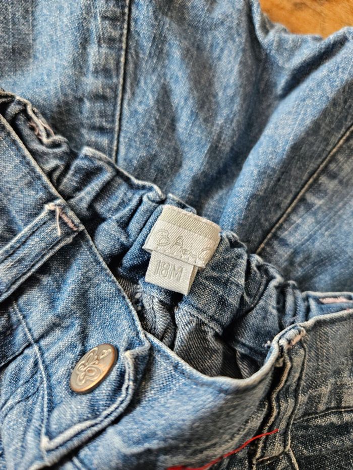 Sarouel en jeans bébé fille 18mois - photo numéro 3