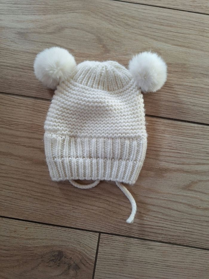 Bonnet bébé mixte crème 6/12 mois