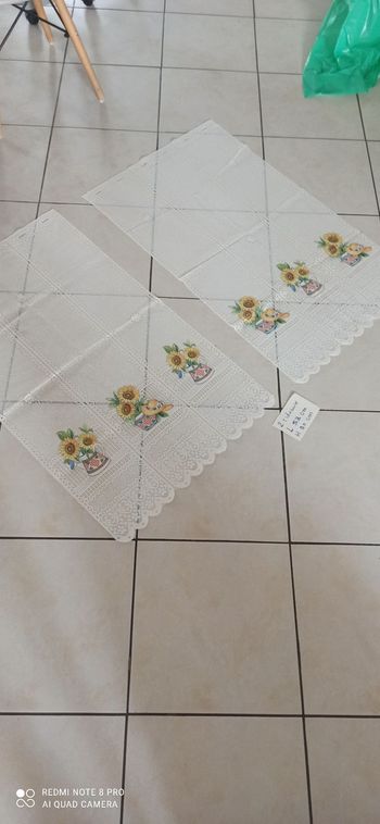 2 rideaux motifs tournesol