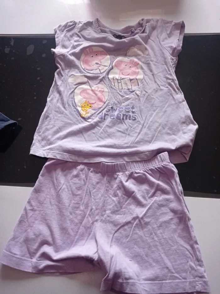 Pyjama short violet peppa pig