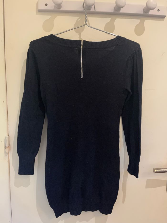 Robe en maille manches longues bleu marine taille S/36 zara - photo numéro 3
