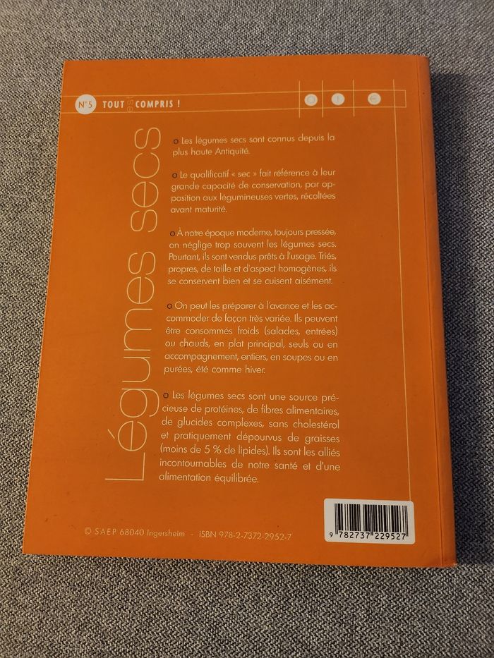 Livre recettes légumes sec tout est compris saep - photo numéro 2