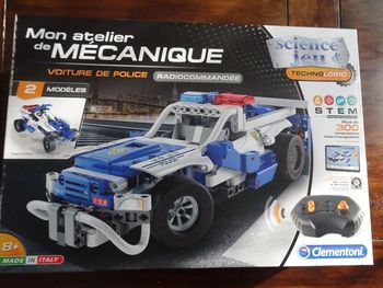Clementoni science et jeu - Mon Atelier de Mécanique – Voiture de police radiocommandée