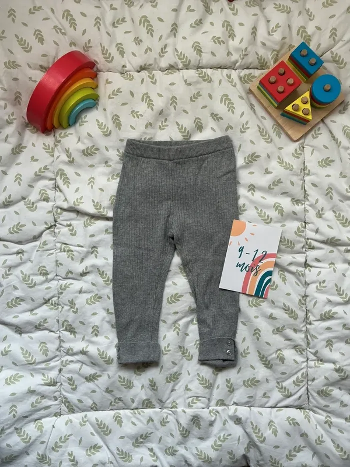 legging côtelé gris zara 9/12 mois