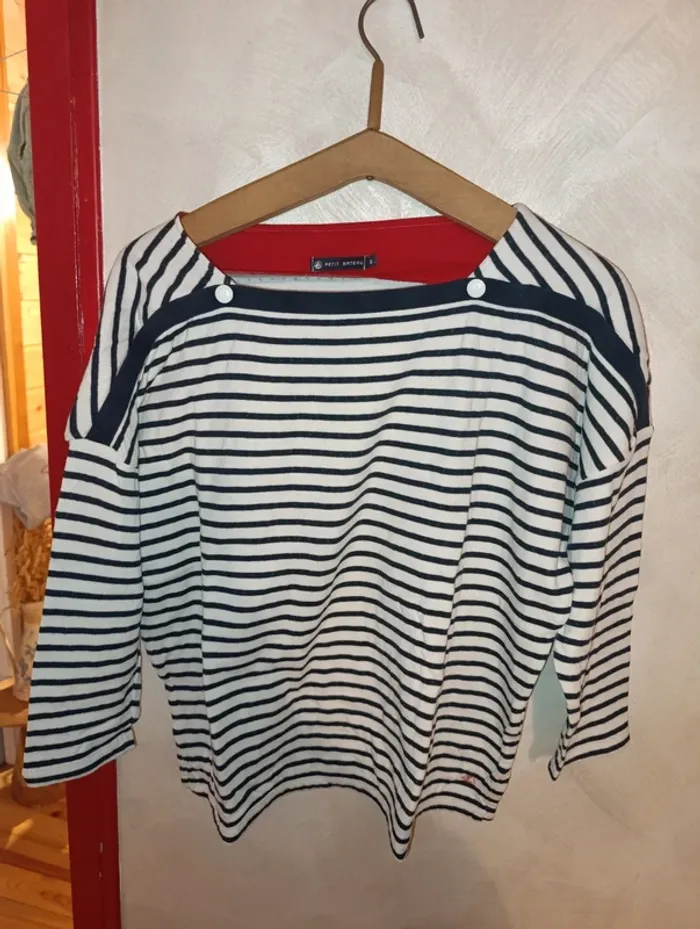 *Dernier prix* Sublime sweat léger manches 3/4 petit bateau taille M