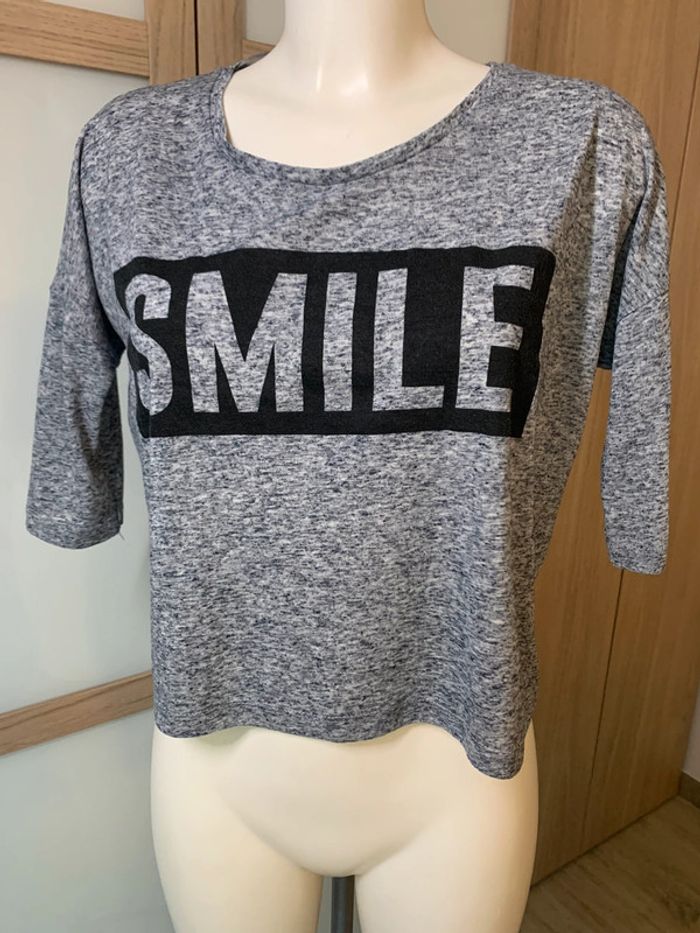 Teeshirt SMILE gris taille M