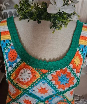 Haut bohème en crochet Taille 40 Neuf
