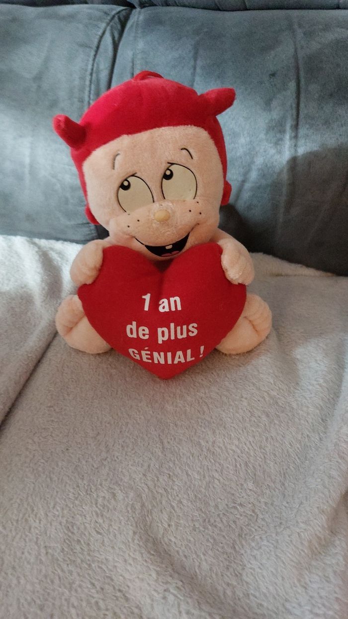 Peluche diablotin 1 an de plus