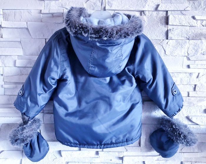 ABSORBA - NEW - MANTEAU A CAPUCHE & MOUFLES PROTECTION IDÉALE FROID & PLUIE 12M - photo numéro 2