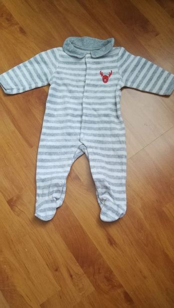 Lot de 2 pyjamas mixte de Noël à col 3 mois