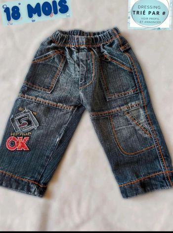 Jean  noir léger  automne 18  mois