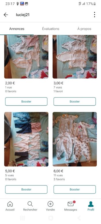 Lot vêtements