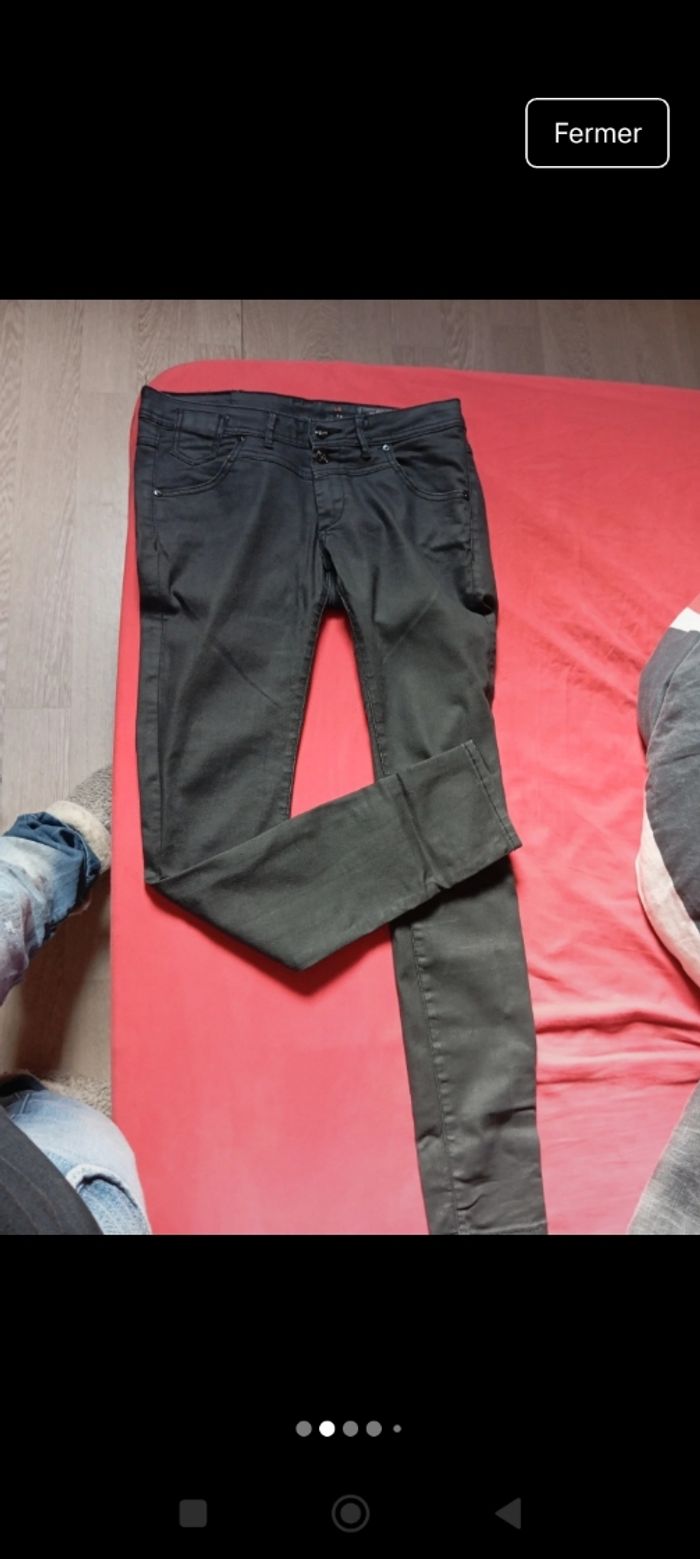 Pantalon esprit, skinny noir