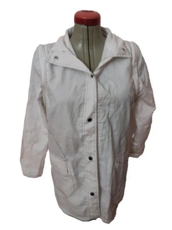 Imperméable blanc à capuche . 4 saisons. Taille 38/40.