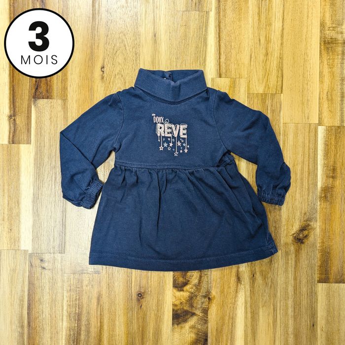 Lot de 2 T-shirts manches longues col roulé - 3 mois - photo numéro 5