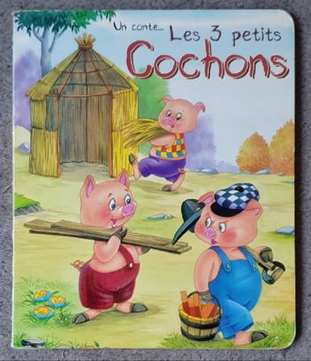 Livre cartonné pour enfants "Un Conte.. Les 3 Petits Cochons" (Dès 3 ans) / Éd. Hemma