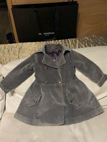 Trench velours gris