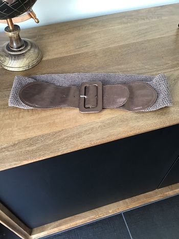 Ceinture vintage tricot et synthétique cuivré