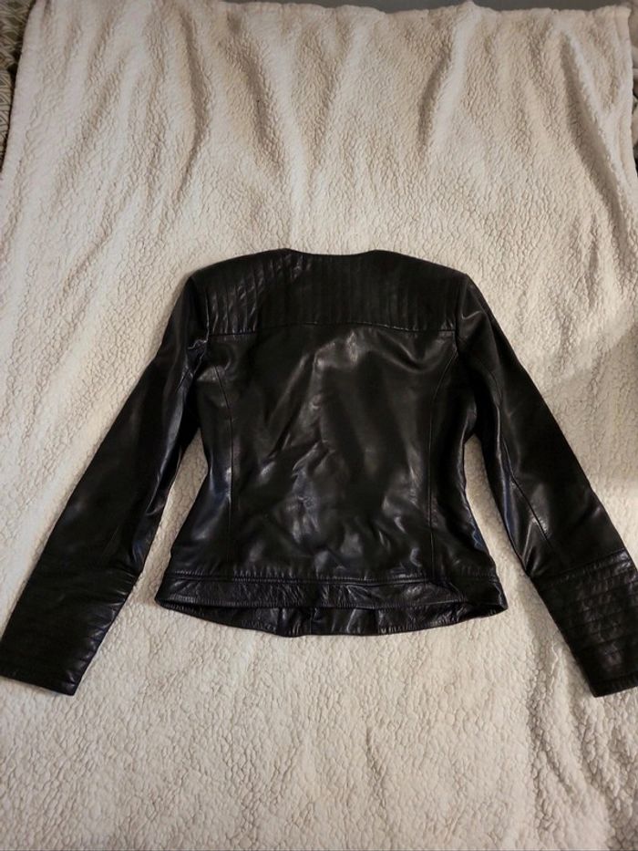 Veste en cuir de mouton noir ! - photo numéro 7