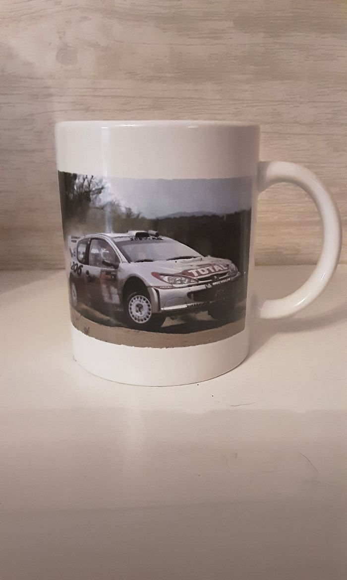 Tasse / mug motif voiture de rallye 206 collection TOTAL - photo numéro 3