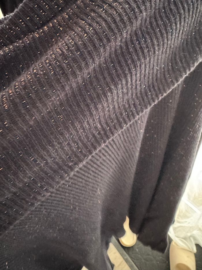 👚 pull à col roulé - paillette bleu foncé - femme - taille unique très bon état - photo numéro 7
