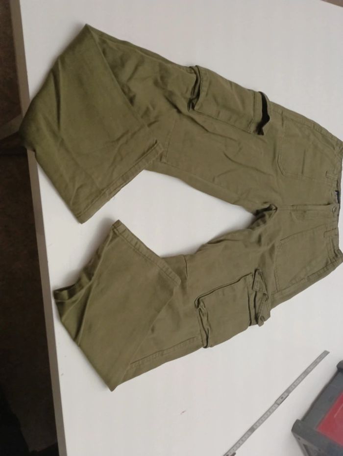 Pantalon jeans cargo homme Stradivarius jambes larges taille 32 - photo numéro 3